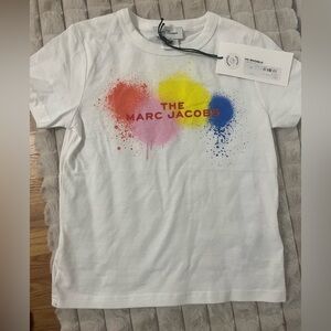 Brand new with tags Marc jacobs girls boy white tee with paint splatter